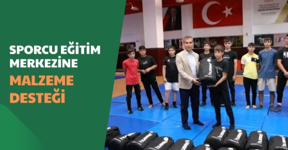 SPORCU EĞİTİM MERKEZİNE MALZEME DESTEĞİ